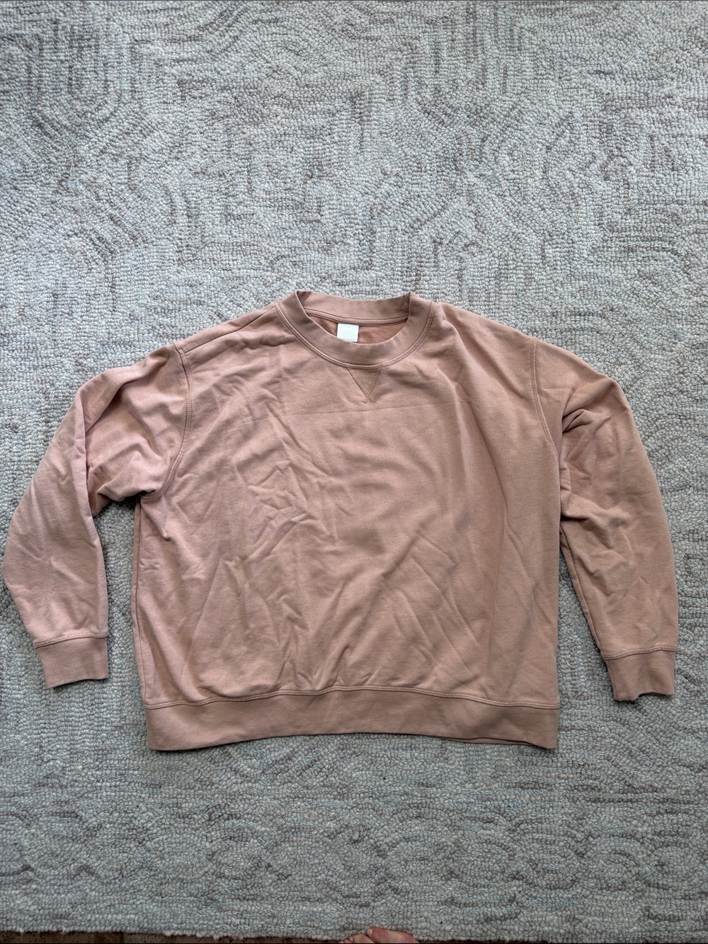 H&M Crewneck Sweatshirt in Dusty Pink
